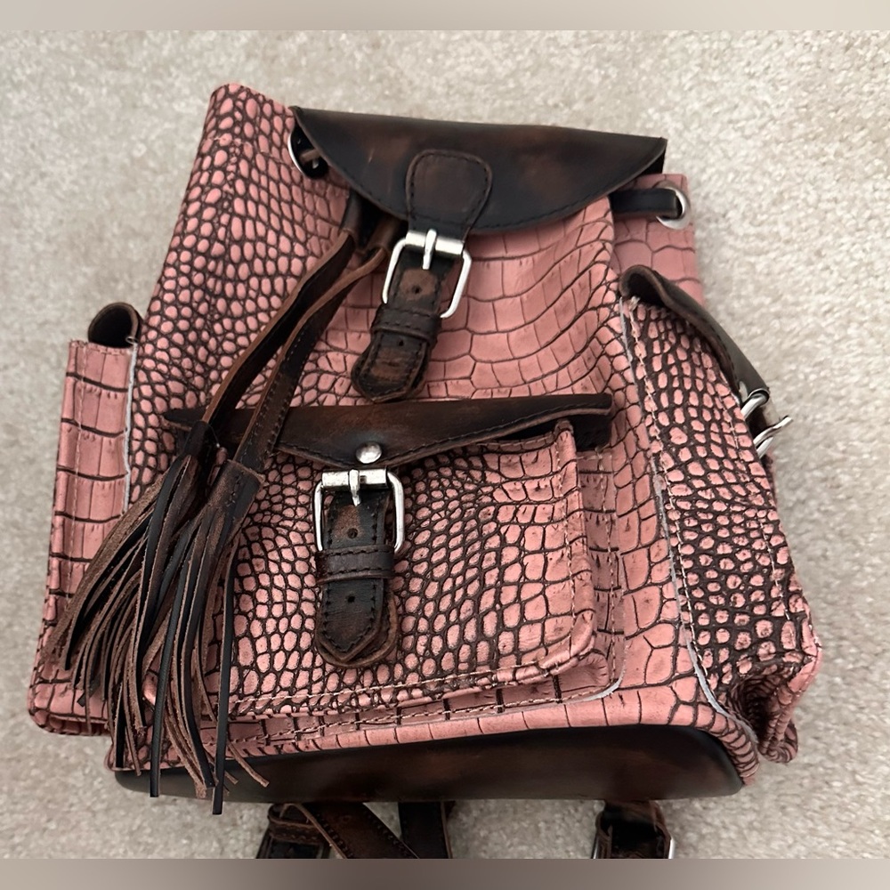 Freebird by Steven Textured Pink and Black Backpack